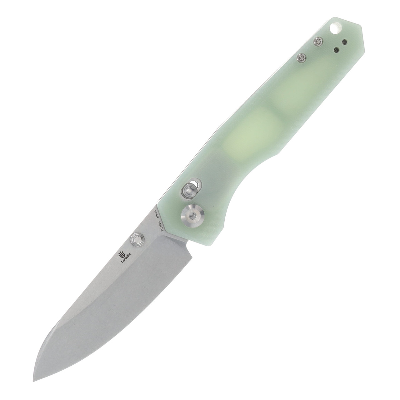 Tenable Beaver Folding Knife Stonewash Nitro V/Jade G-10 T1105V4