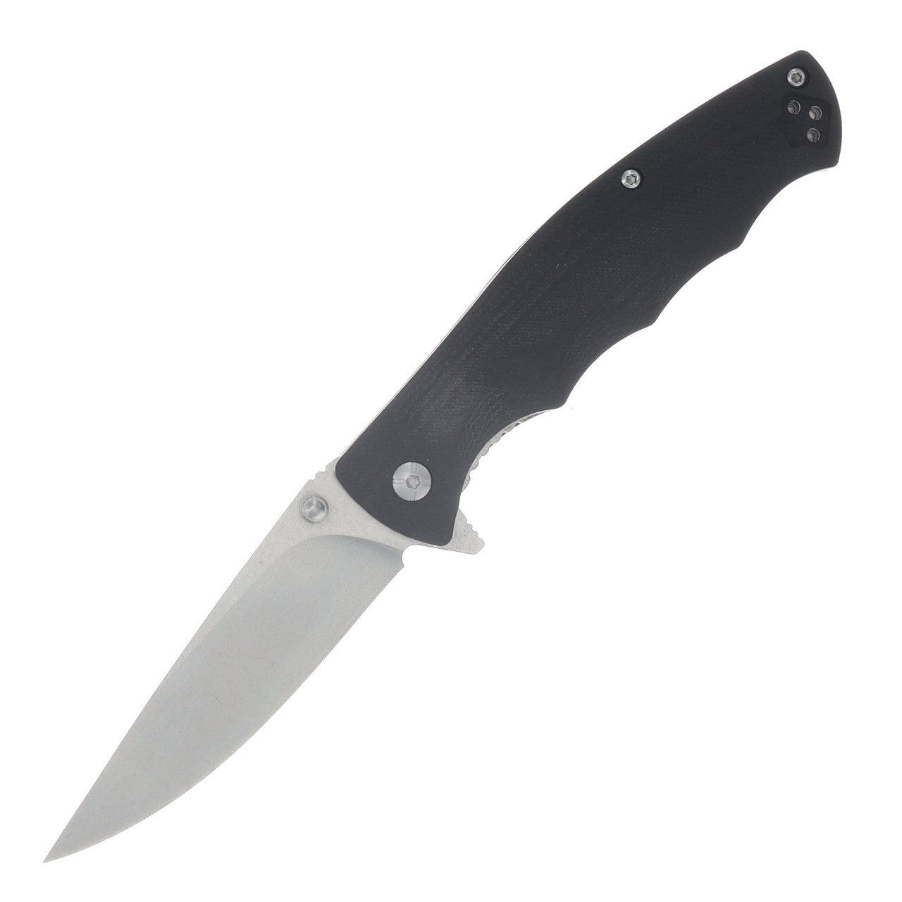Rough Rider Liner Lock Black G-10 Folder 3.25in STN WSH Drop Point Blade RR2748