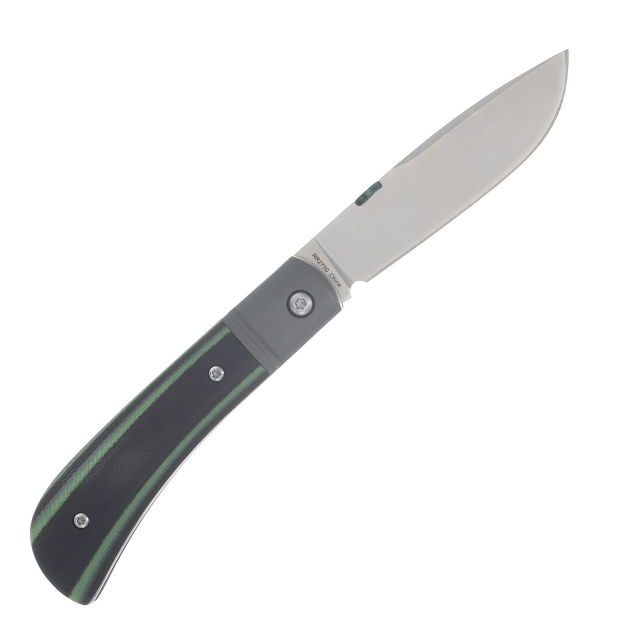 Rough Rider Slip Joint Blk-Grn G-10 Folder RR2750 - Smoky Mountain