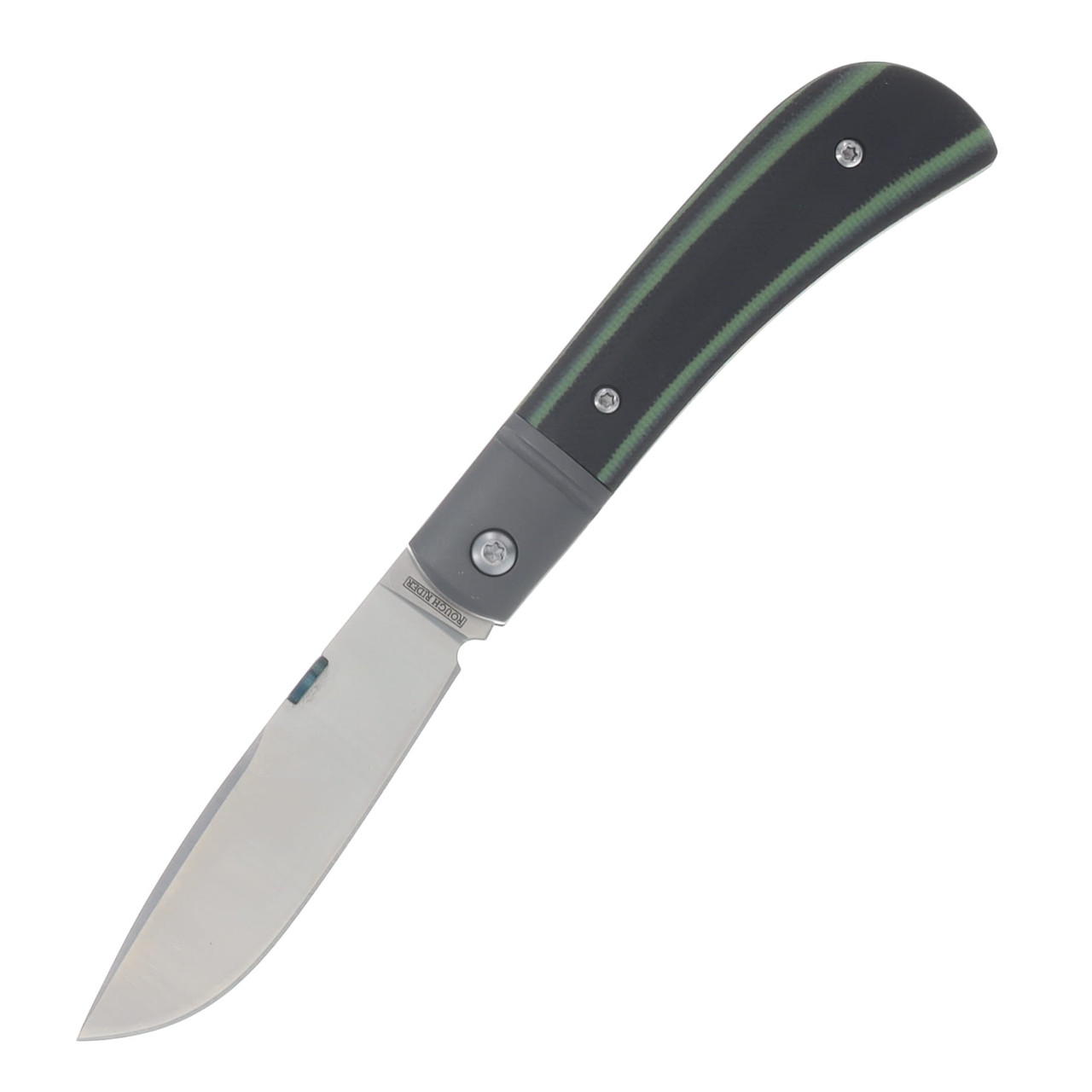 Rough Rider Slip Joint Blk-Grn G-10 Folder RR2750
