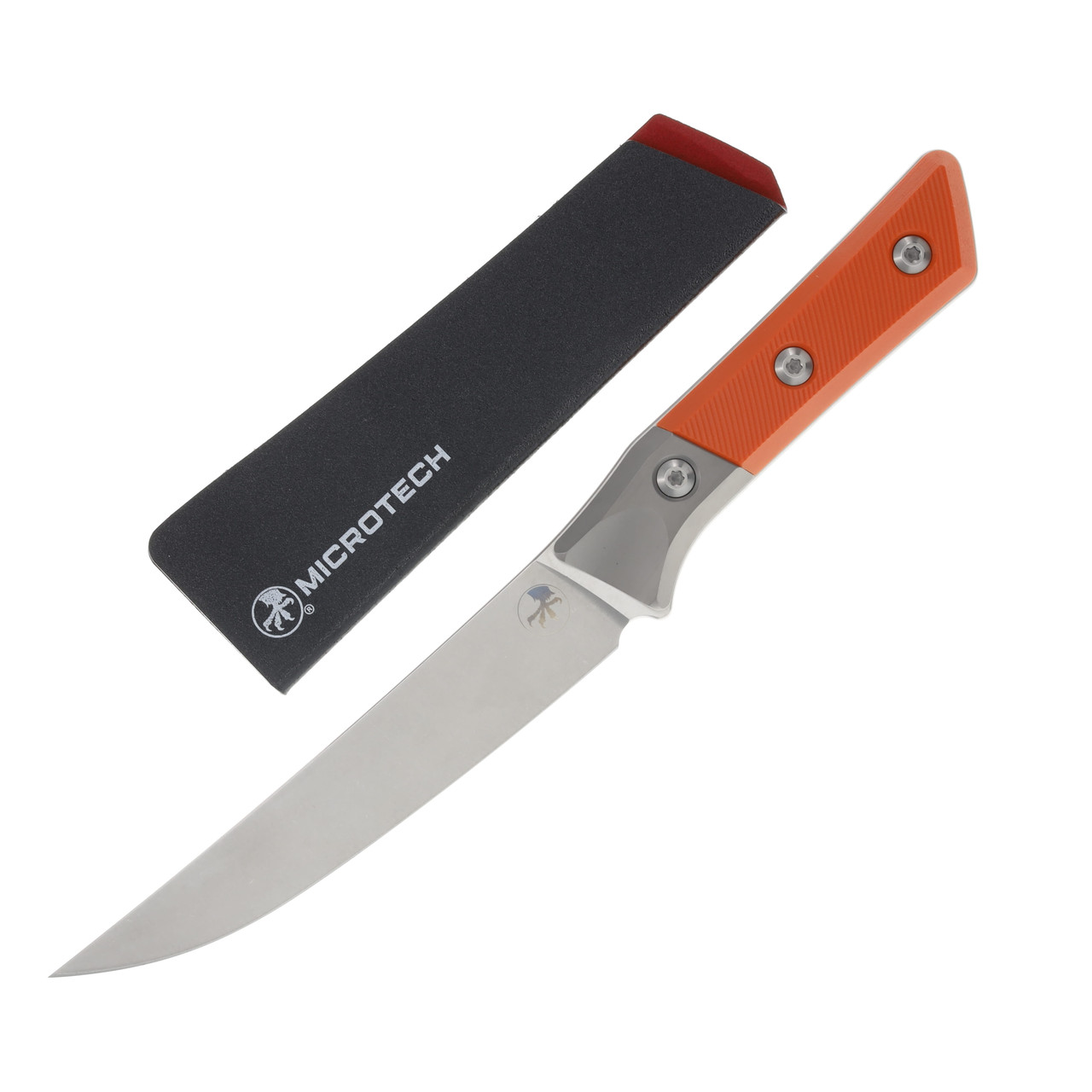 Microtech 6.125Inch Boning Stonewash Ember G-10 MT3100B10EM