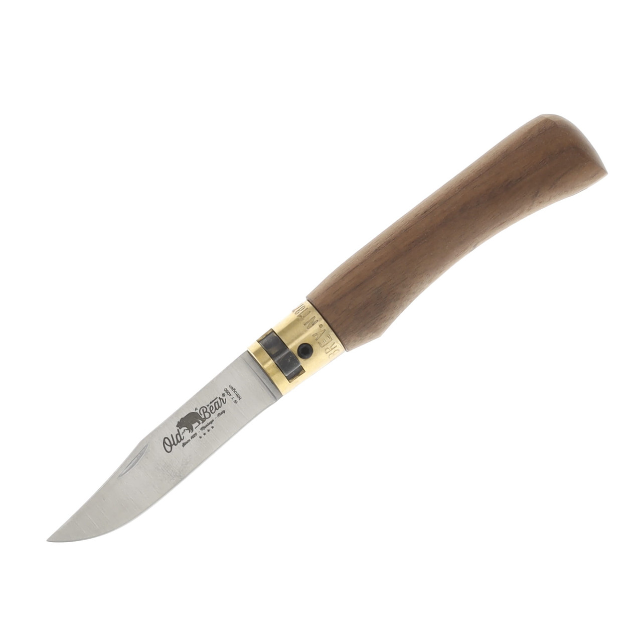Antonini Old Bear Classical Small Walnut 2.76in Plain Satin Clip Point 9307/17_LN