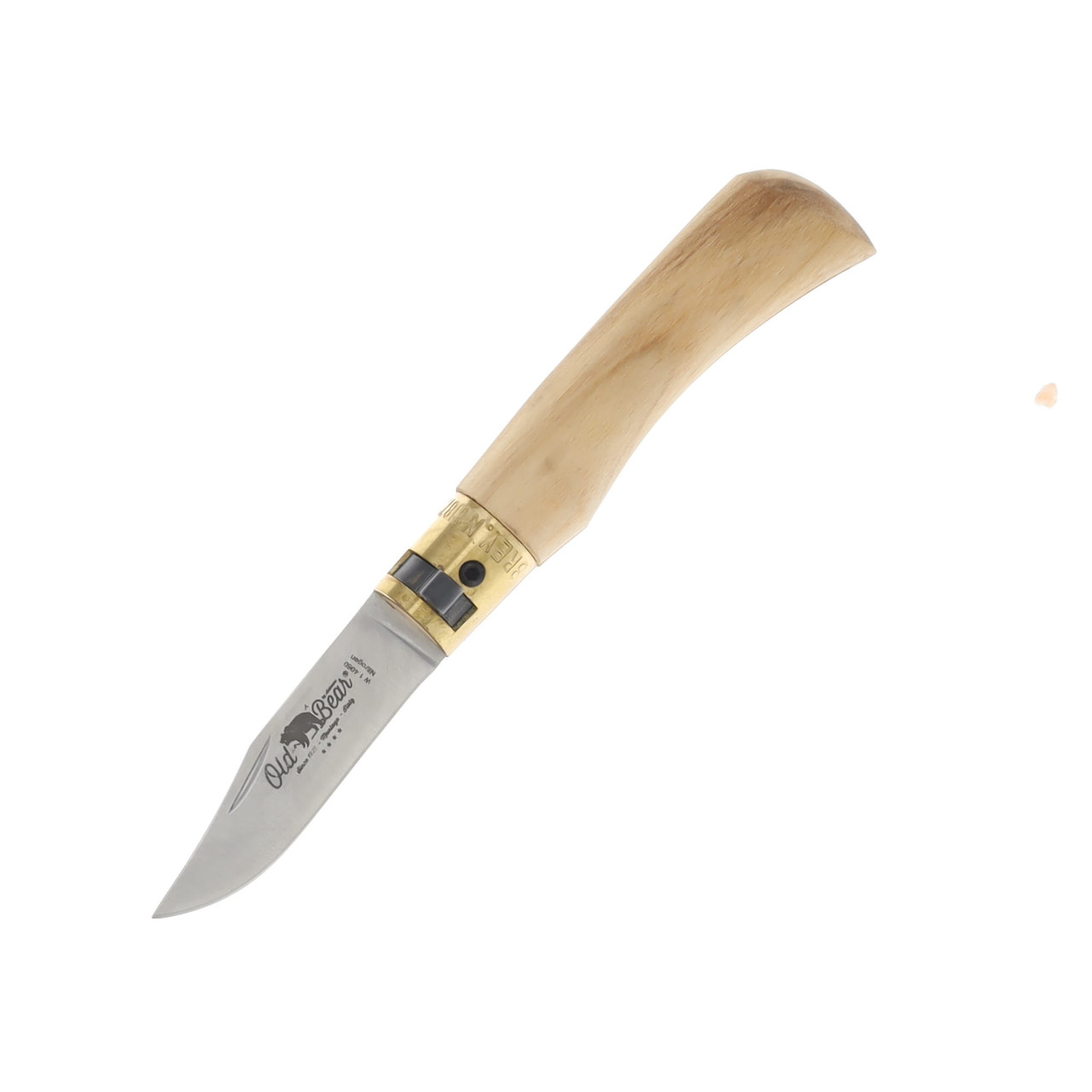 Antonini Old Bear Classical XS Olive Wood 2.36in Plain Satin Clip Point 9307/15_LU