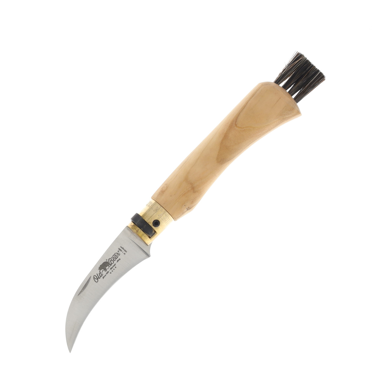 Antonini Knives Old Bear Mushroom Folding Knife Olive Wood Satin Blade 9387/19_LU