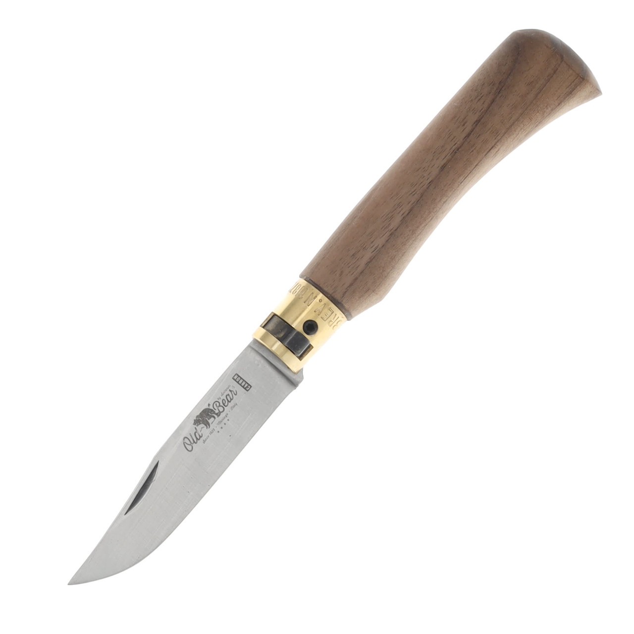 Antonini Old Bear Classical Medium Walnut 3.15in Plain Satin Clip Point 930619_LN 