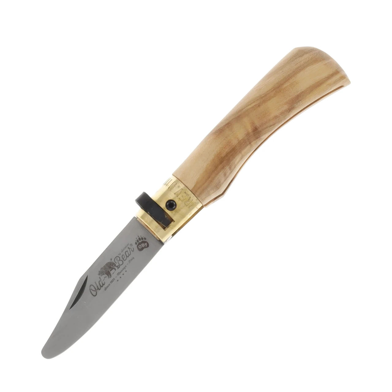 Antonini Knives Old Bear OBY Babies Olive Wood Folding Knife Clip Point 9351/15_LU