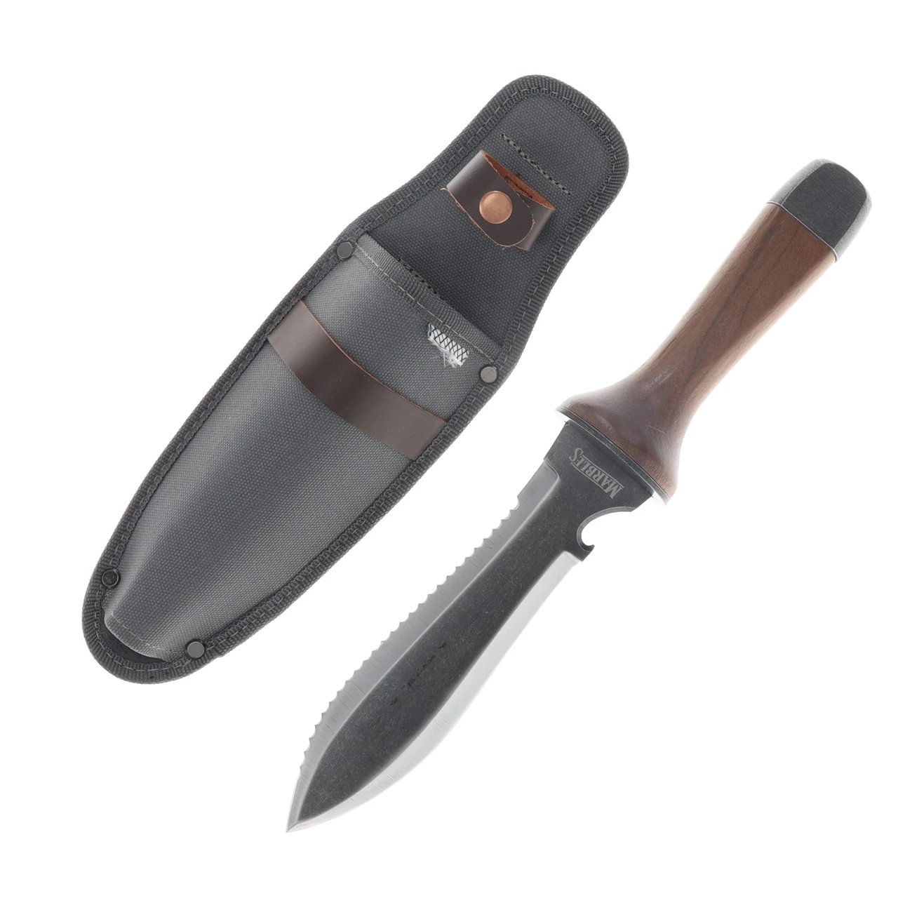 Marble's Walnut Hdl. Hori Hori Fixed Bld. SS Pommel Hammer MR827