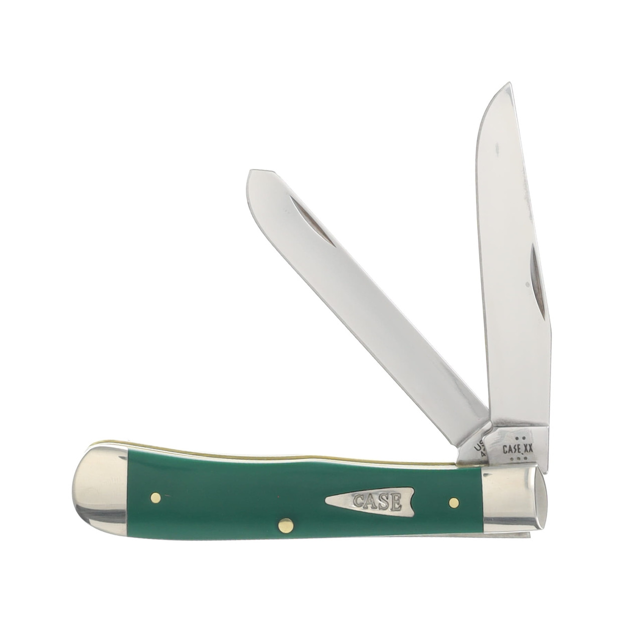 Case XX Spruce Green Smooth Synthetic Trapper Folding Knife