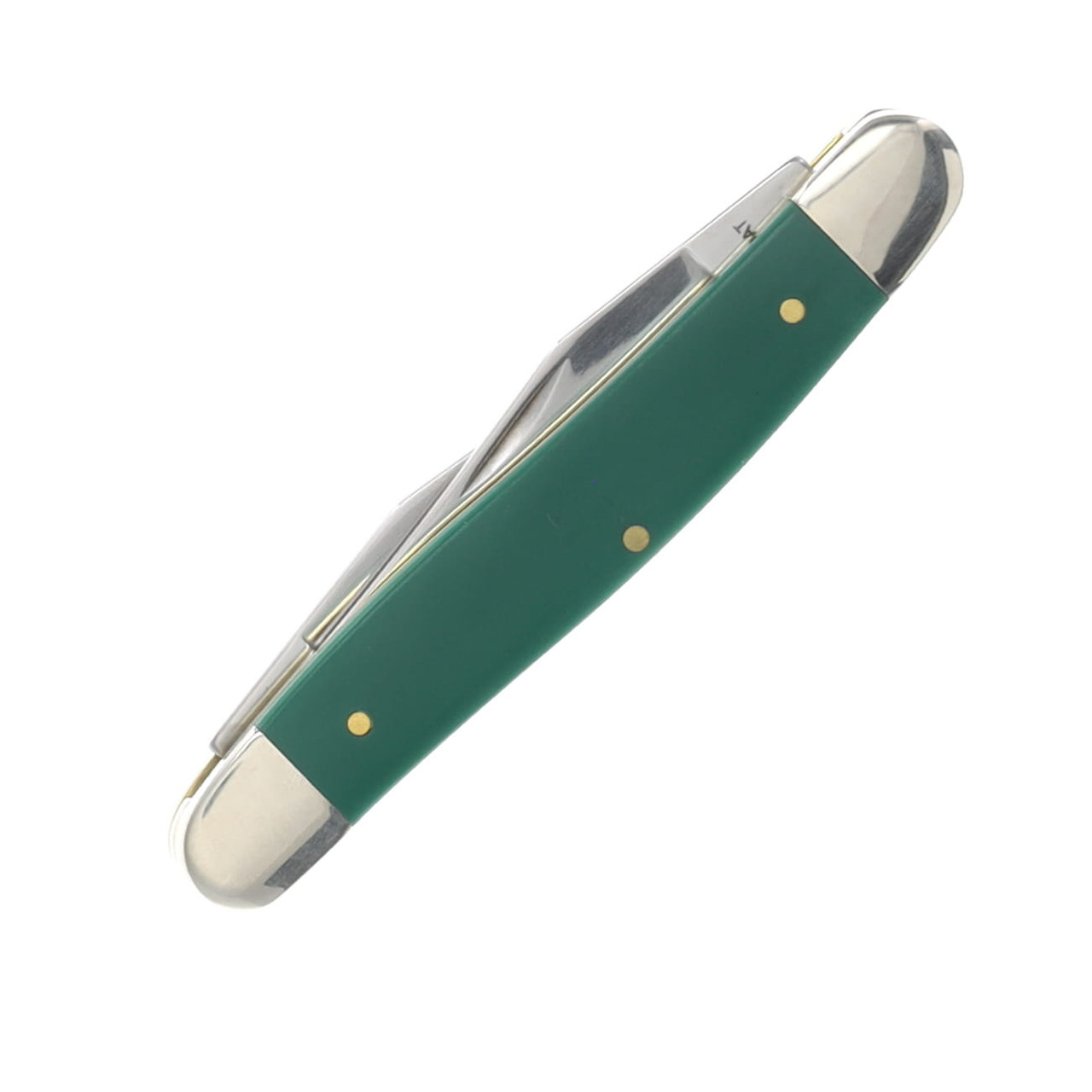 Case XX Spruce Green Smooth Synthetic Muskrat Folding Knife