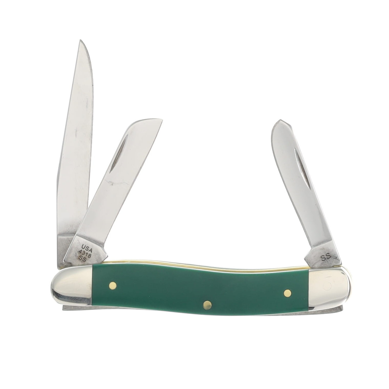 Case XX Spruce Green Smooth Synthetic Medium Stockman Folding
