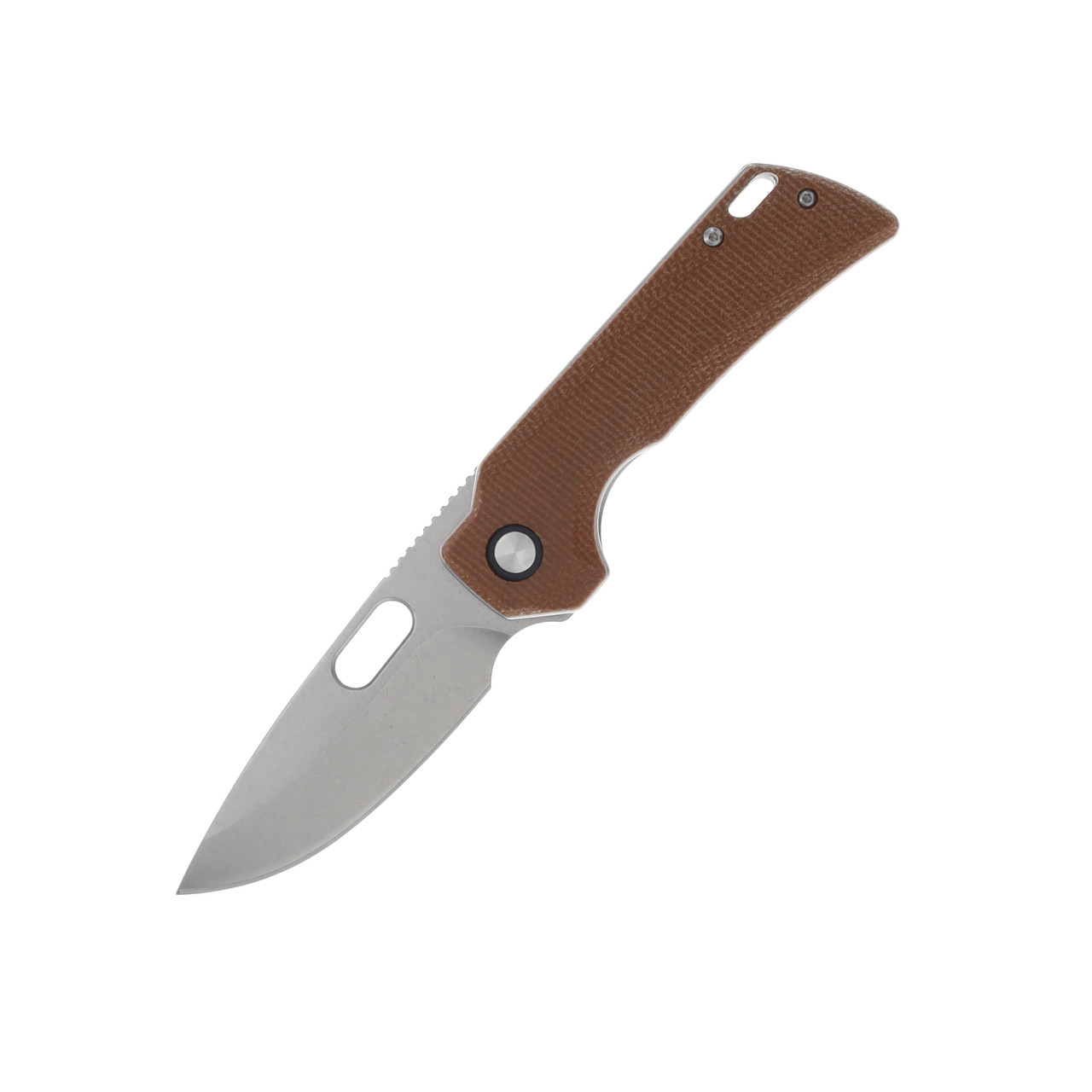 Rough Rider Linerlock Folding Knife Brown 3in Stonewash Drop Point