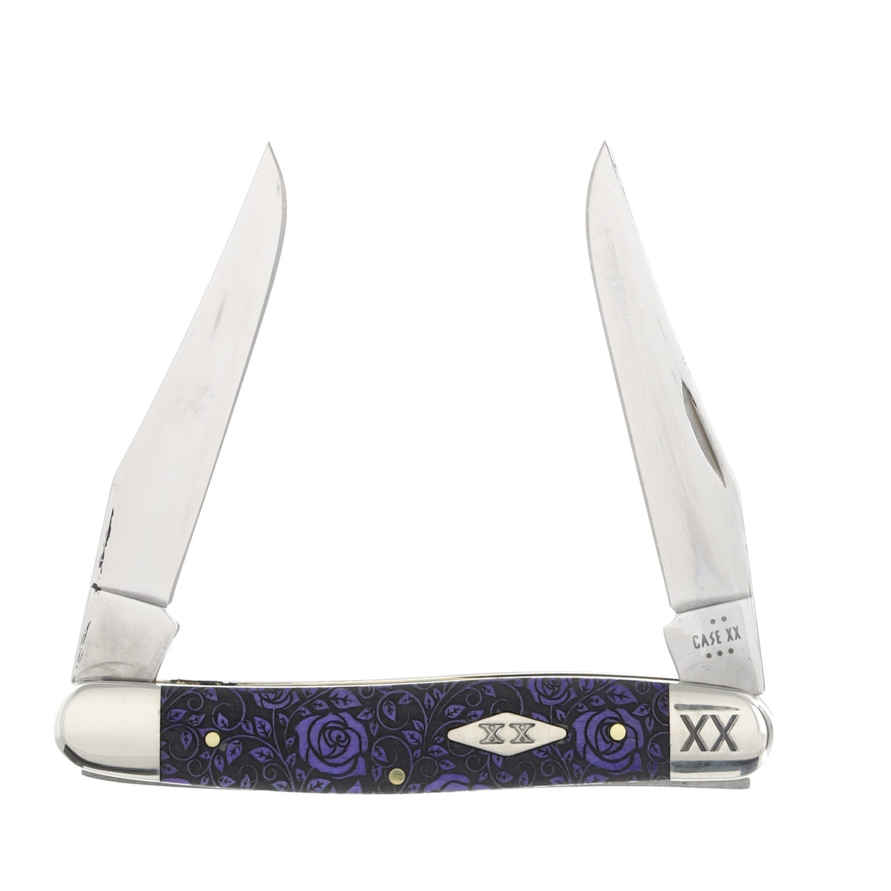 Case XX Rose-Patterned Ultraviolet Smooth Bone Muskrat/XX Bolsters