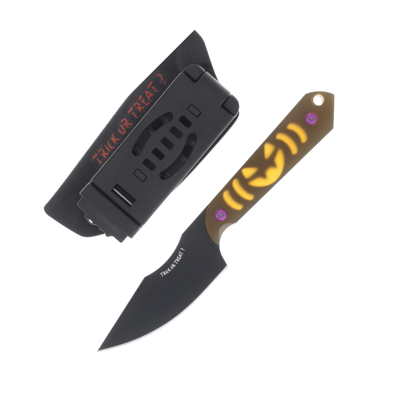 Kizer Mini Harpoon Fixed Blade Knife Halloween 2025 Milled Spooky