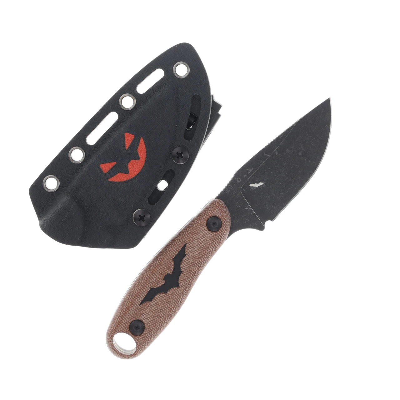 Kizer Hare Halloween 2025 Brown Micarta & Black G-10 Handle/Black Stonewashed Nitro V with Pumpkin Sheath 1077HW1