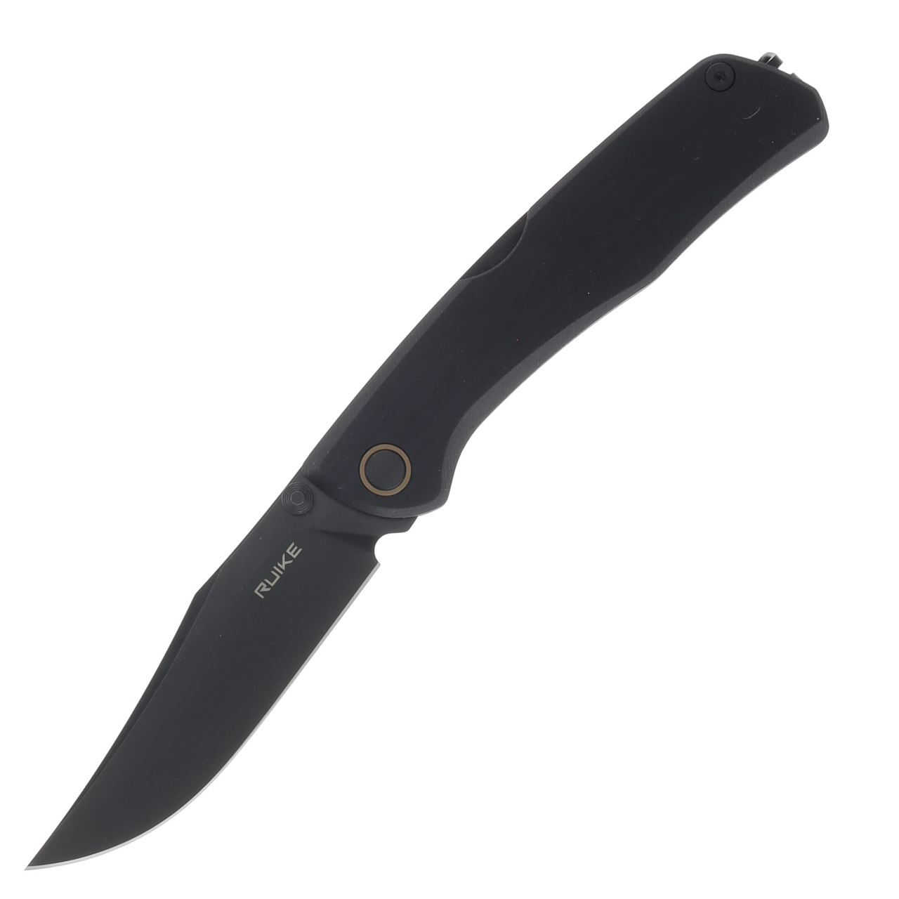 Ruike P882 Folding Knife 3.35 Inch Plain Black Clip Point RK-P882-B