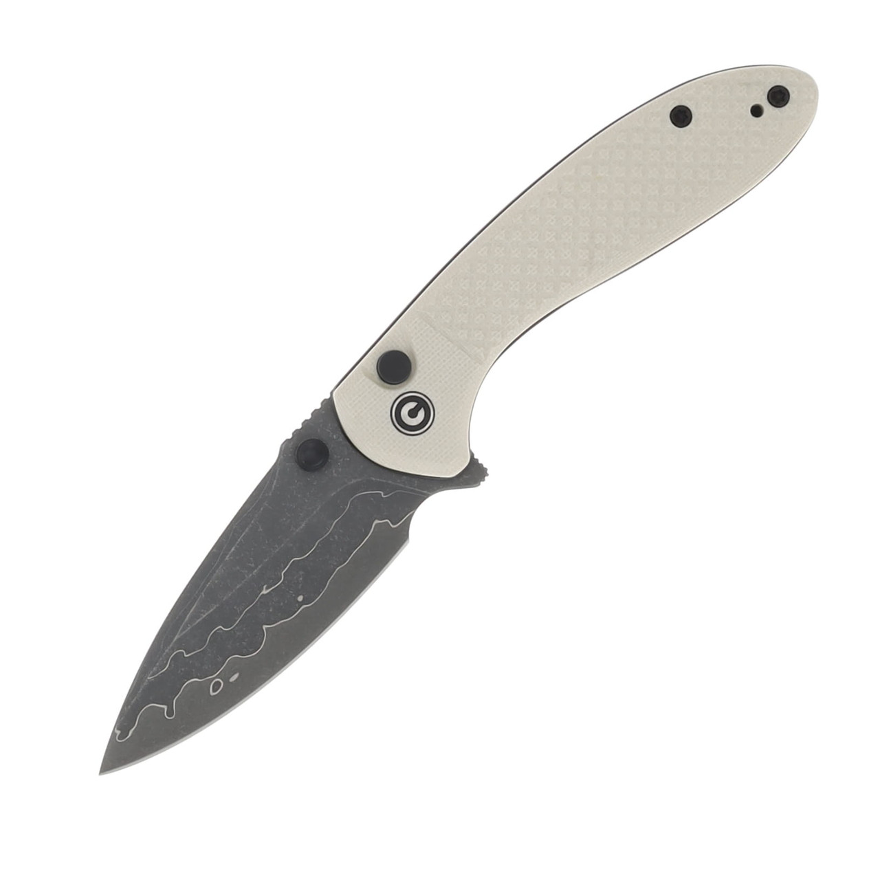 CIVIVI Faeger Ivory 2.98 Inch Plain Damascus Steel Drop Point C24031-DS1