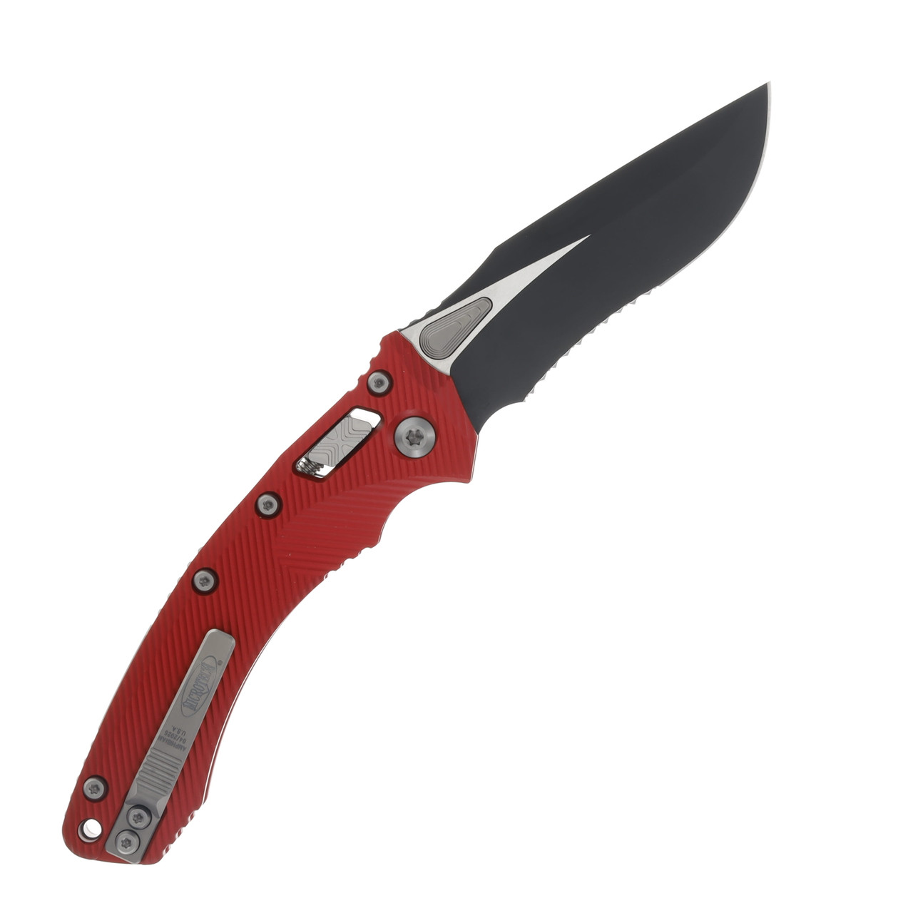 Microtech Amphibian RAM-LOK Folding Knife Half Serrated DLC