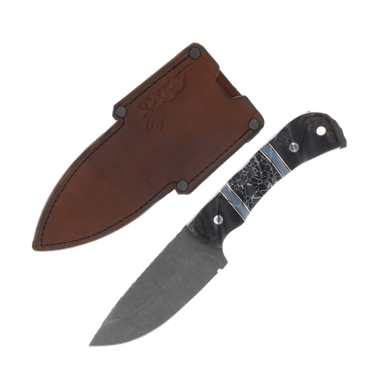 Half Face Blades Cavner Fixed Blade Knife Redwood/Glow in the Dark Green G-10 HFCAVDRBK