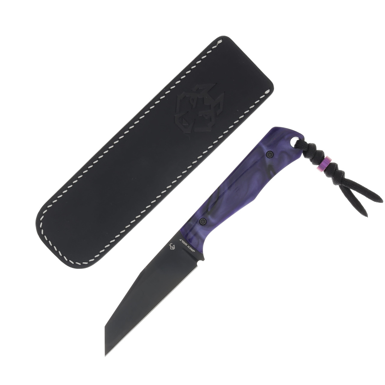 Jack Wolf Collusion Fixed Blade Knife DLC S90V/Purple Wave