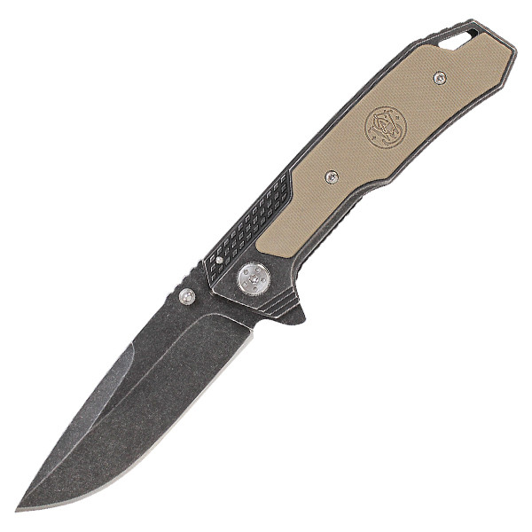 Smith & Wesson SW609 G10 FDE Folding Knife 3.6in Black SW Drop Point