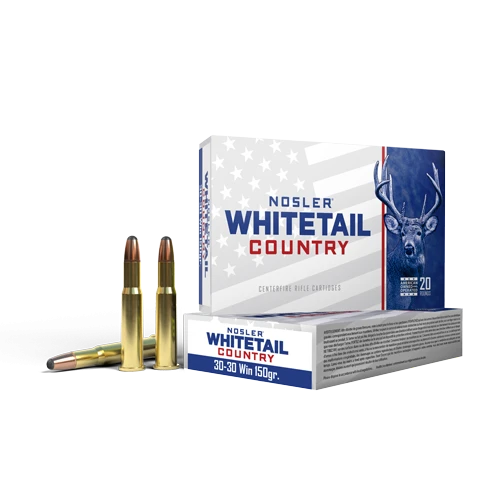 Nosler Whitetail Country 30-30 Win 150gr SB Round-Nose Ammunition 20 Rds
