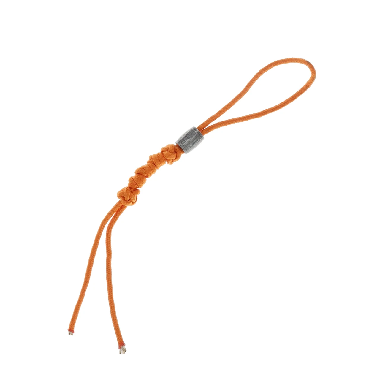 HHH Damascus Convex Barrel Style Bead Orange Lanyard DA12