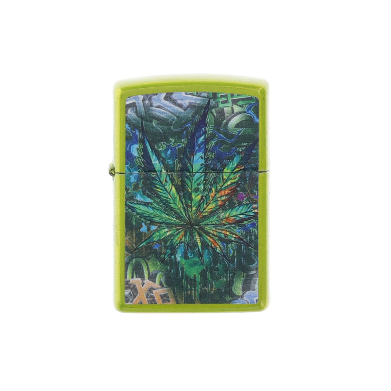 Zippo Graffiti Cannabis Leaf Design Lurid Base ZP46846