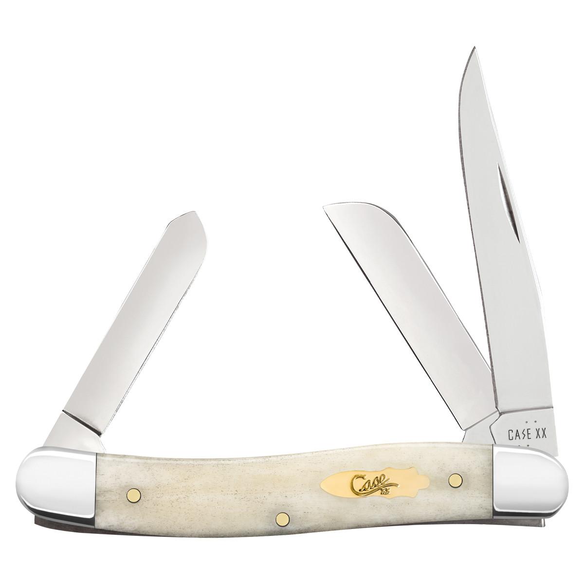 Case XX Natural Smooth Bone Medium Stockman Folding Knife CA11021
