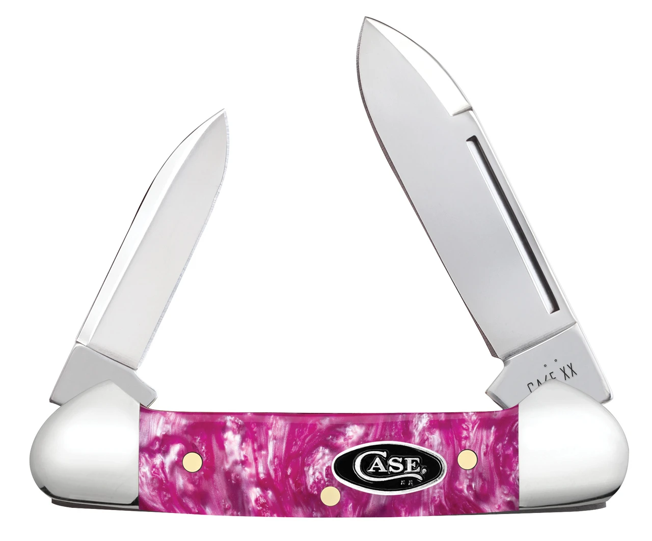 Case XX Pink Crackle Kirinite Baby Butterbean Folding Knife CA16164