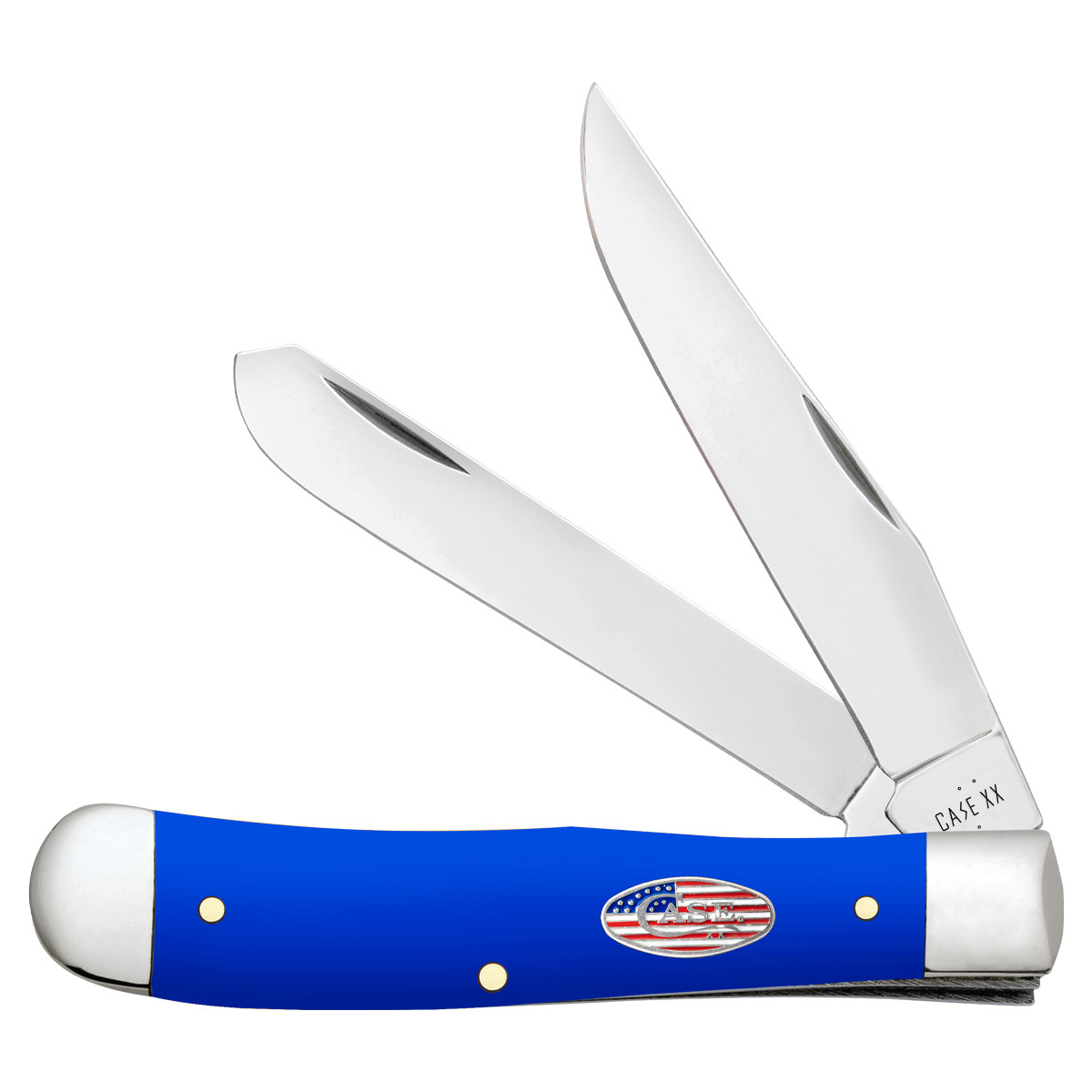 Case XX Royal Blue Smooth Synthetic Trapper Folding Knife CA16400
