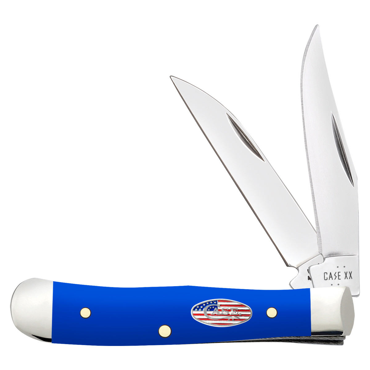 Case XX Royal Blue Smooth Synthetic Tiny Trapper Folding Knife