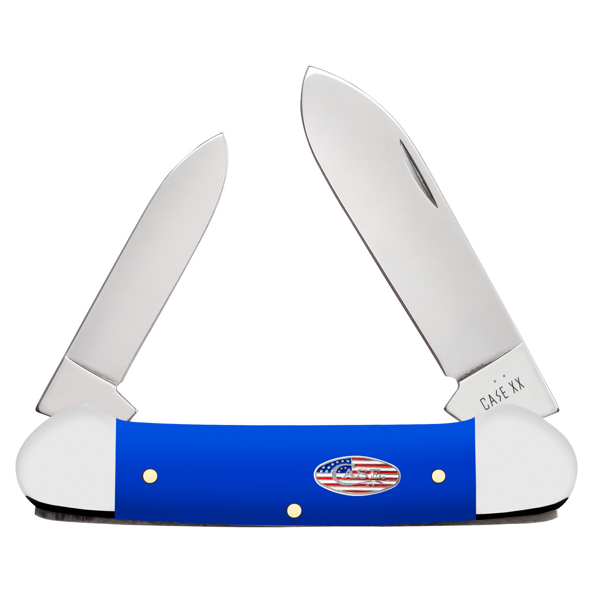 Case XX Royal Blue Smooth Synthetic Canoe Folding Knife CA16404