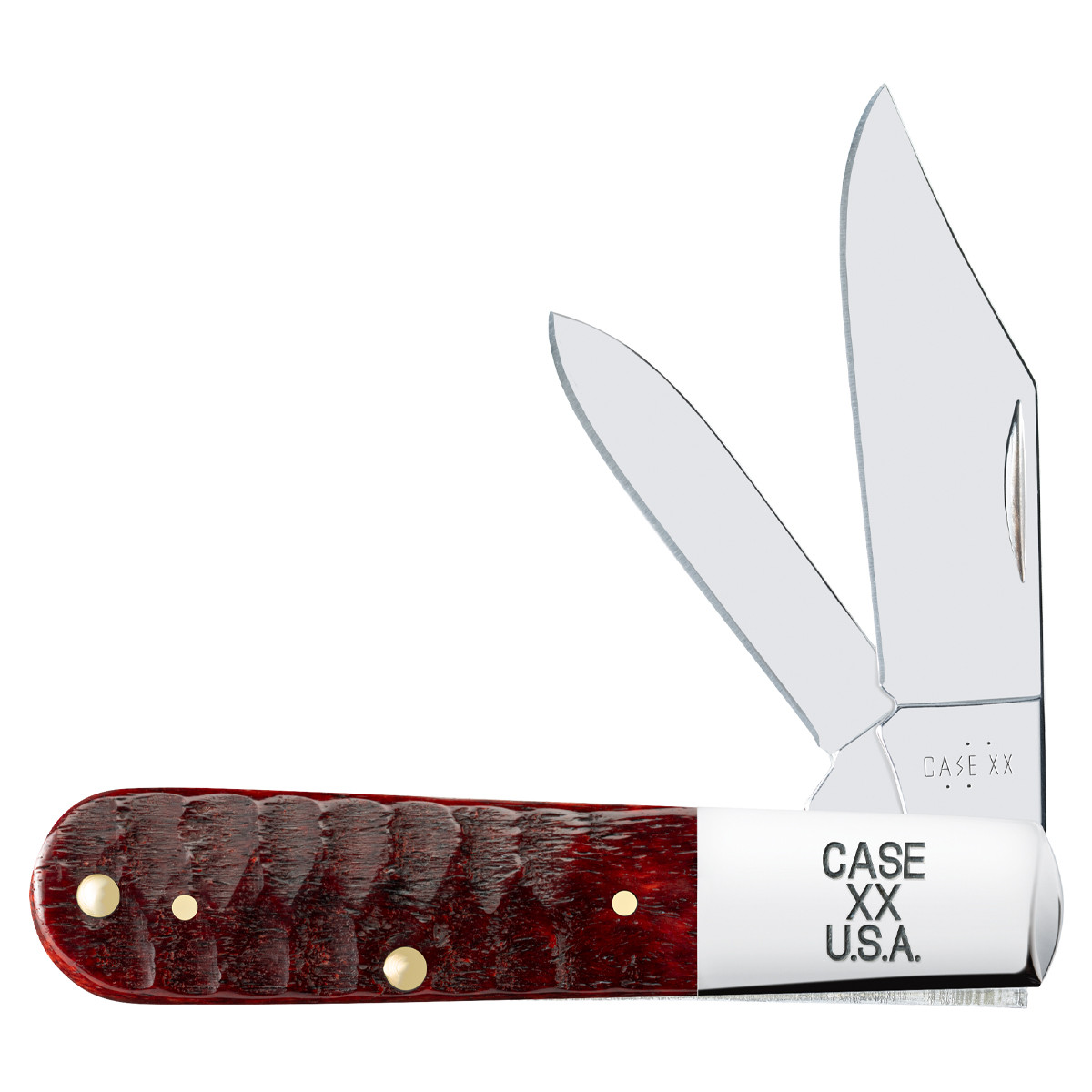 Case XX Gator Jigged Old Red Bone Two-Blade Barlow Folding Knife