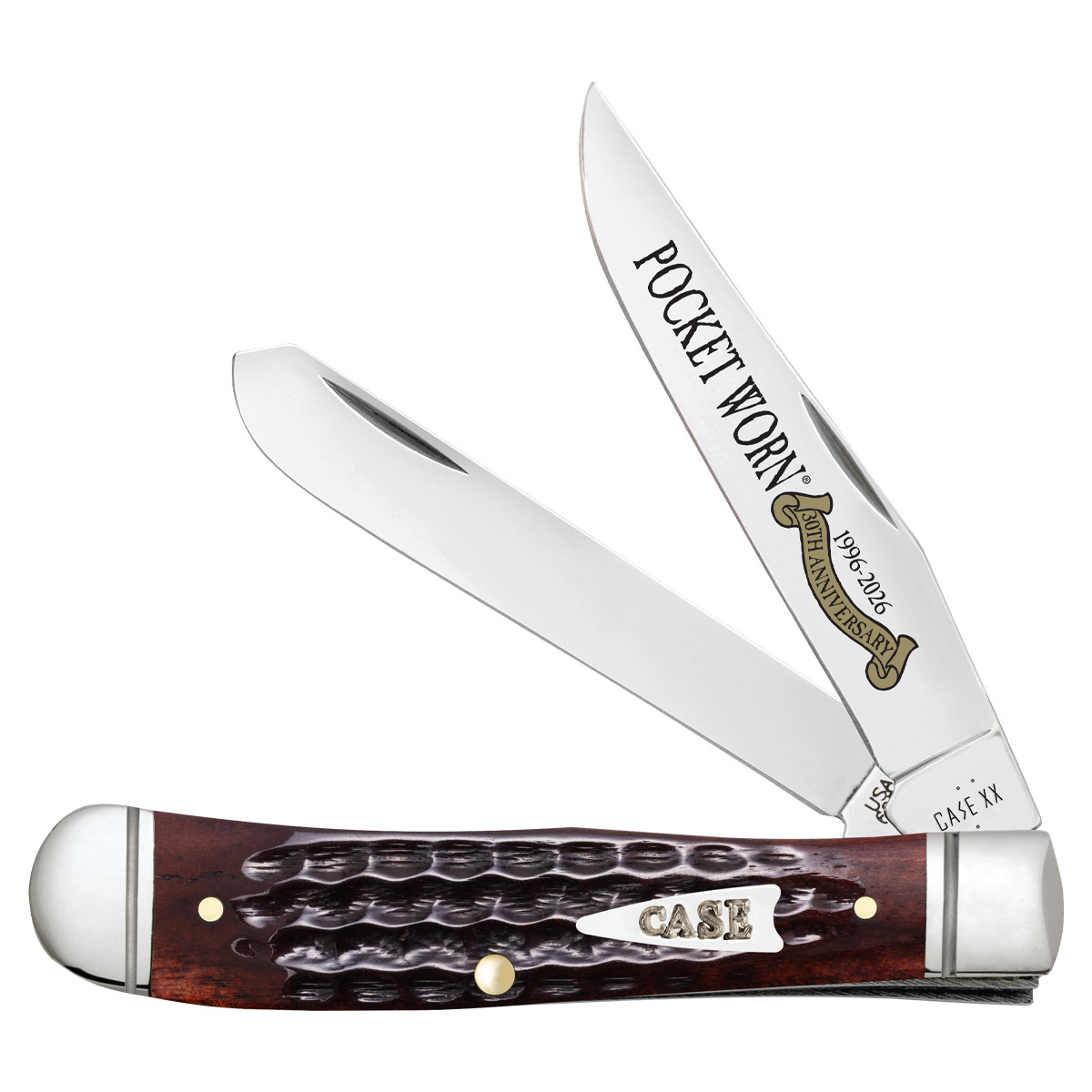 Case XX Pocket Worn 30th Anniversary Corn Cob Jigged Mahogany Bone