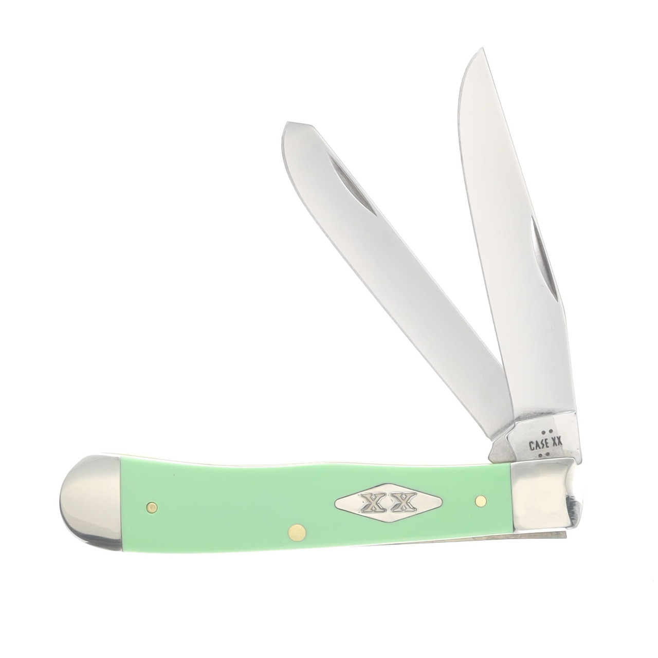 Case XX Mint Green Smooth Synthetic Trapper Folding Knife CA63830