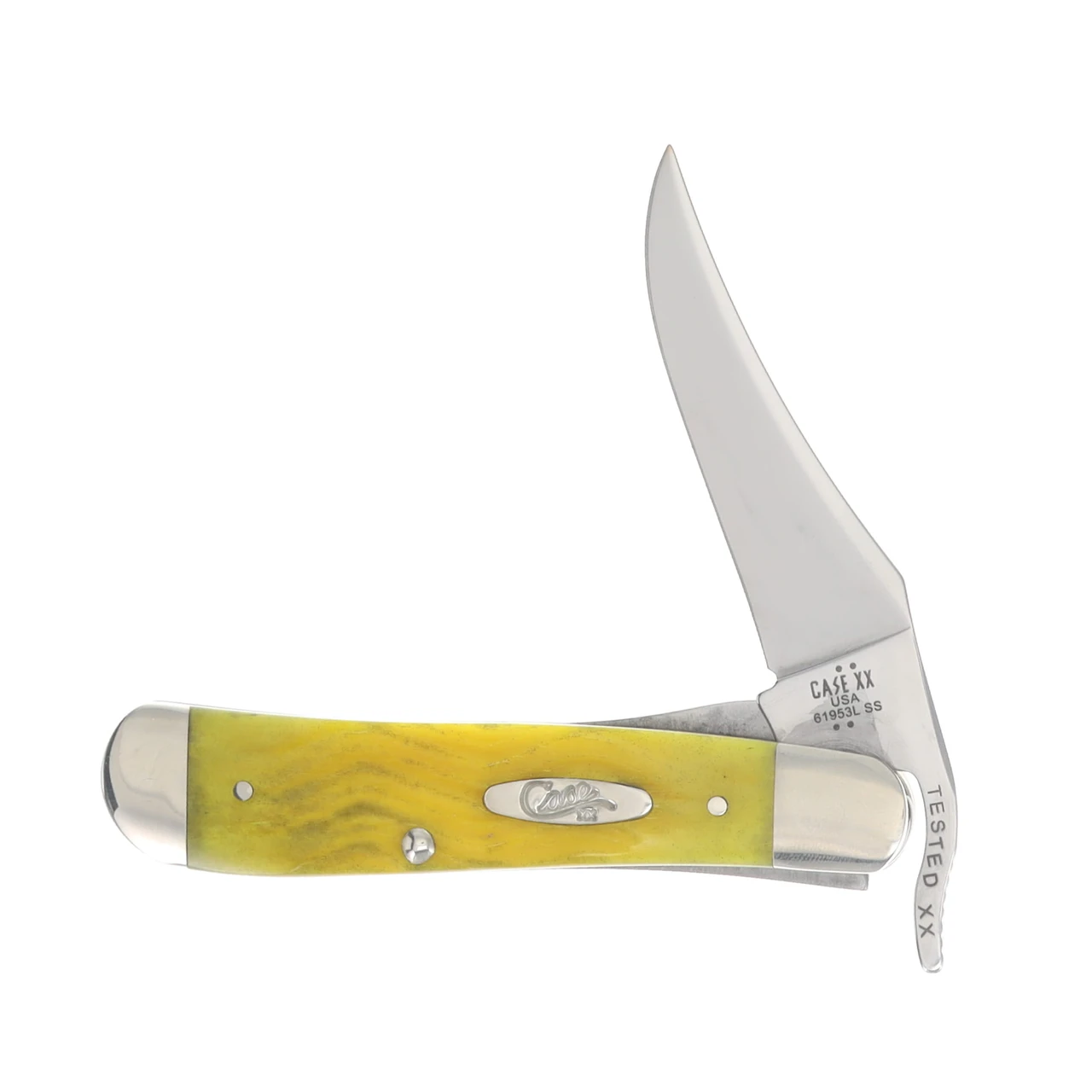 Case XX Platts Jigged Yellow Bone RussLock Folding Knife CA75315