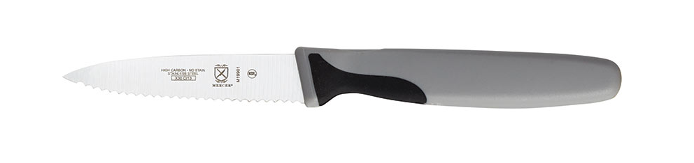Mercer Sports Millennia Colors 3in Paring Knife Gray Handle Serrated Blade M19901