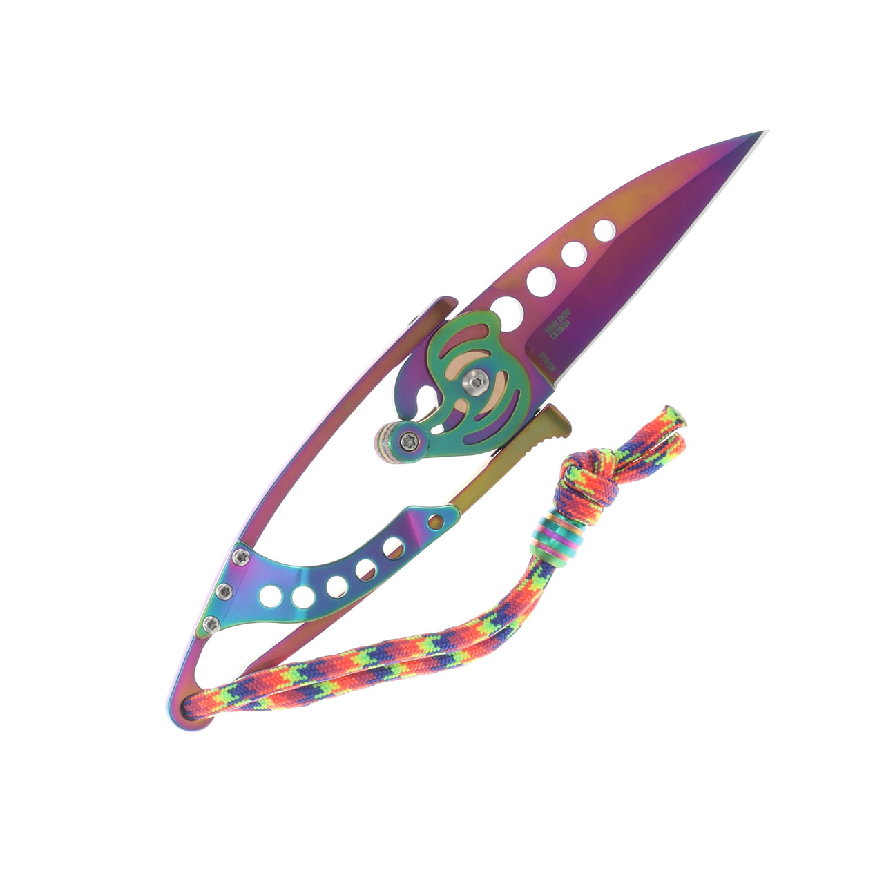 CRKT Snap Lock Folding Knife Iridescent Rainbow Spectrum CR5102P