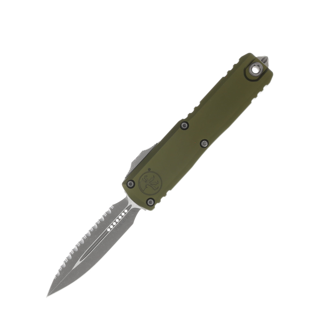 Microtech UTX-85 GEN IV OTF Auto D-E Apocalyptic Full Serrate OD