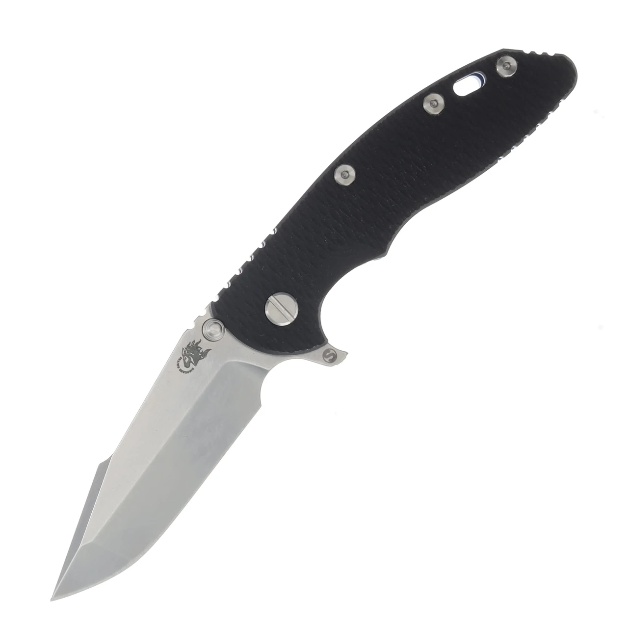 Hinderer XM-18 Stonewash Blue - Black 3.5in Plain Stonewash Skinny Harpoon Spanto KXM35SKHSTWSWBLBK