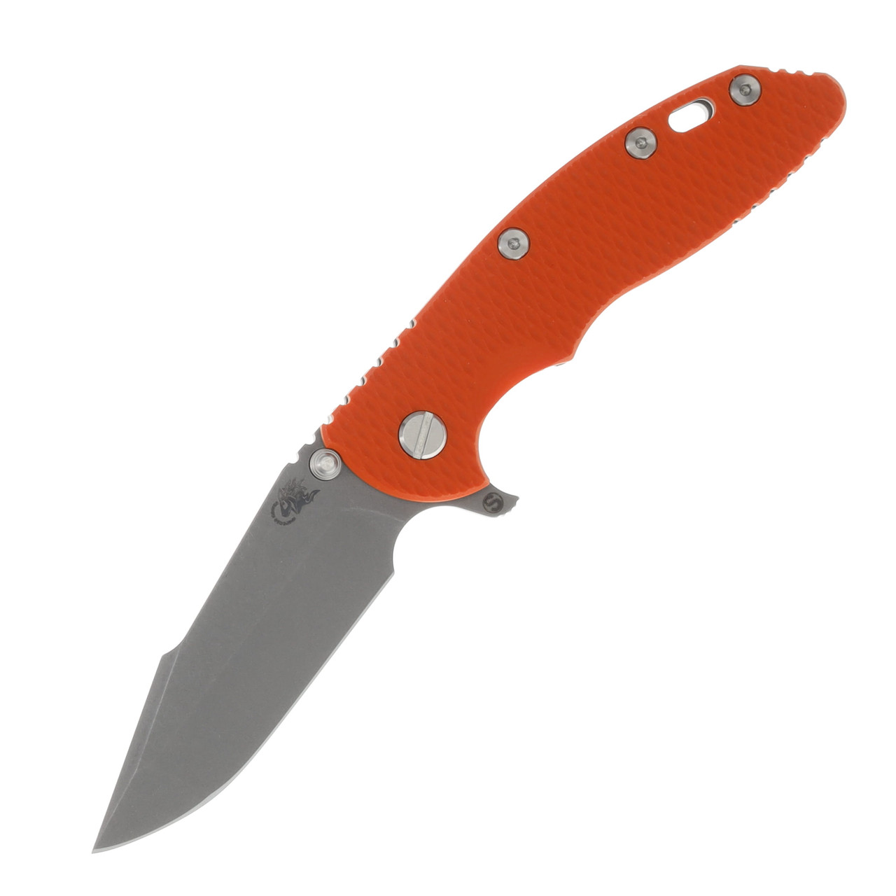 Hinderer XM-18 Orange - Working 3.5in Plain Working Skinny Harpoon Spanto KXM35SKHSTWWFOR