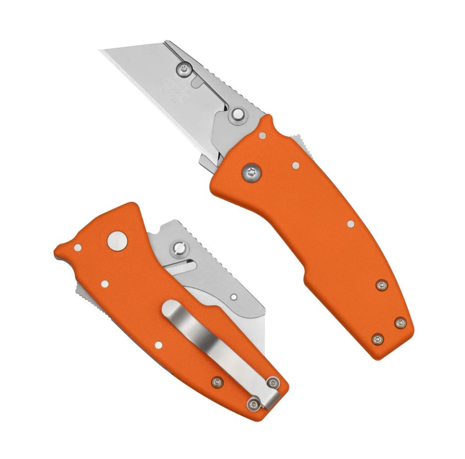 Demko Razor-Shark Folding Utility Razor Orange GRN DKRSO - Smoky