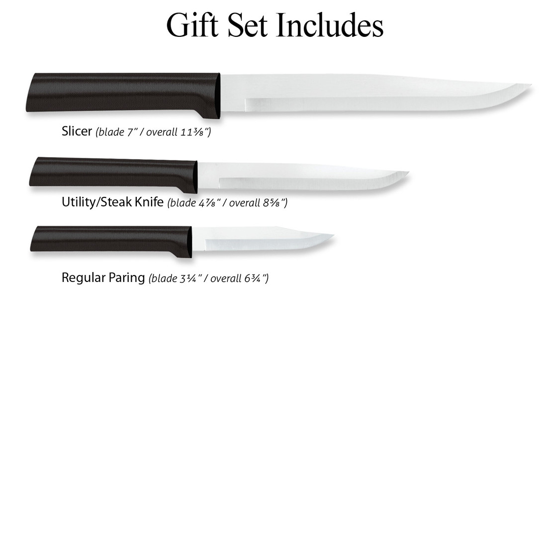 Rada Housewarming 3pc Set Black Handle G202