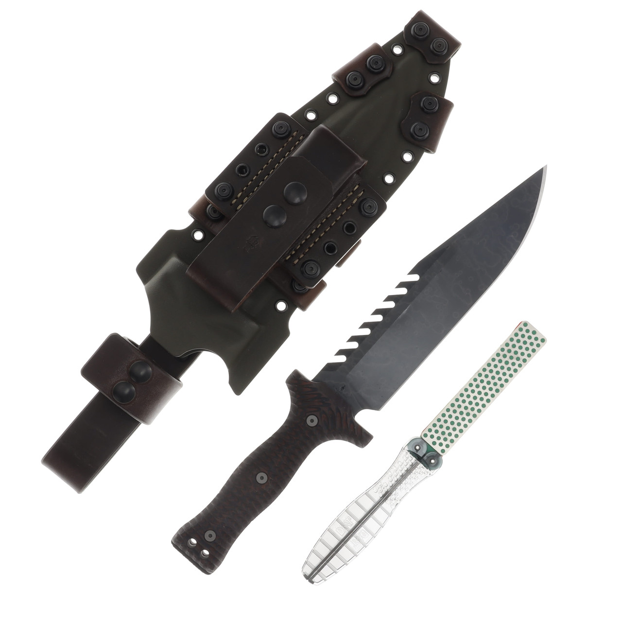 Miller Bros Blades OD Green Sheath Red Handle M-22ODSRH