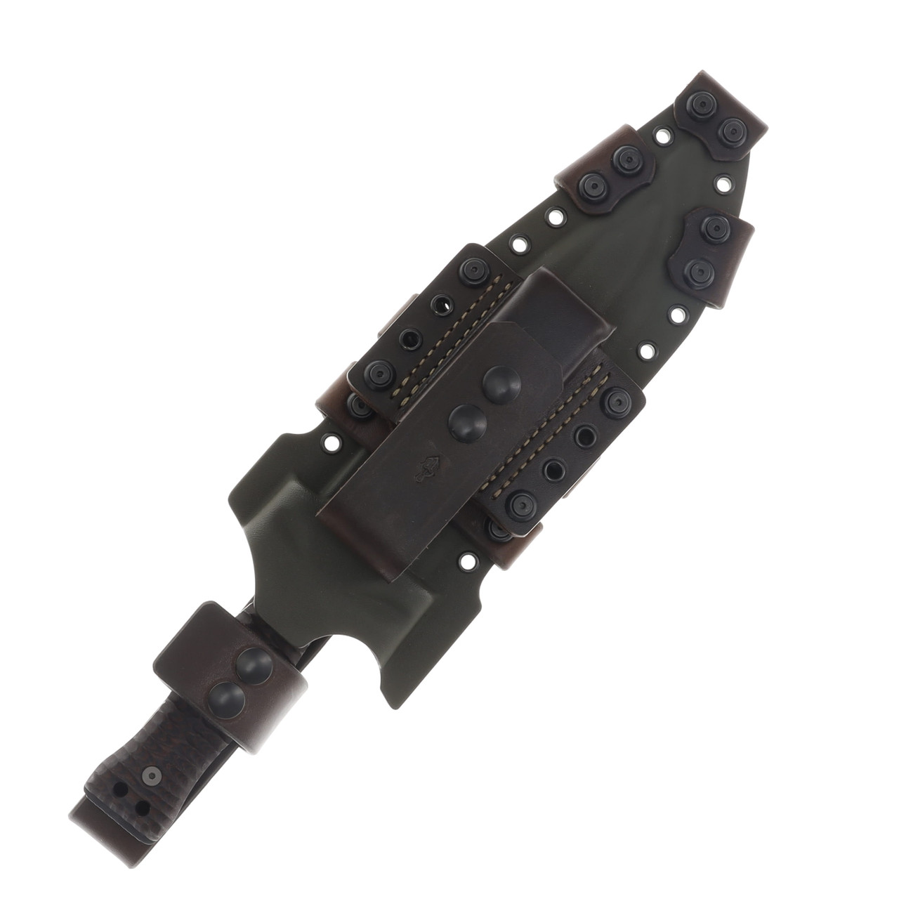 Miller Bros Blades OD Green Sheath Red Handle M-22ODSRH - Smoky