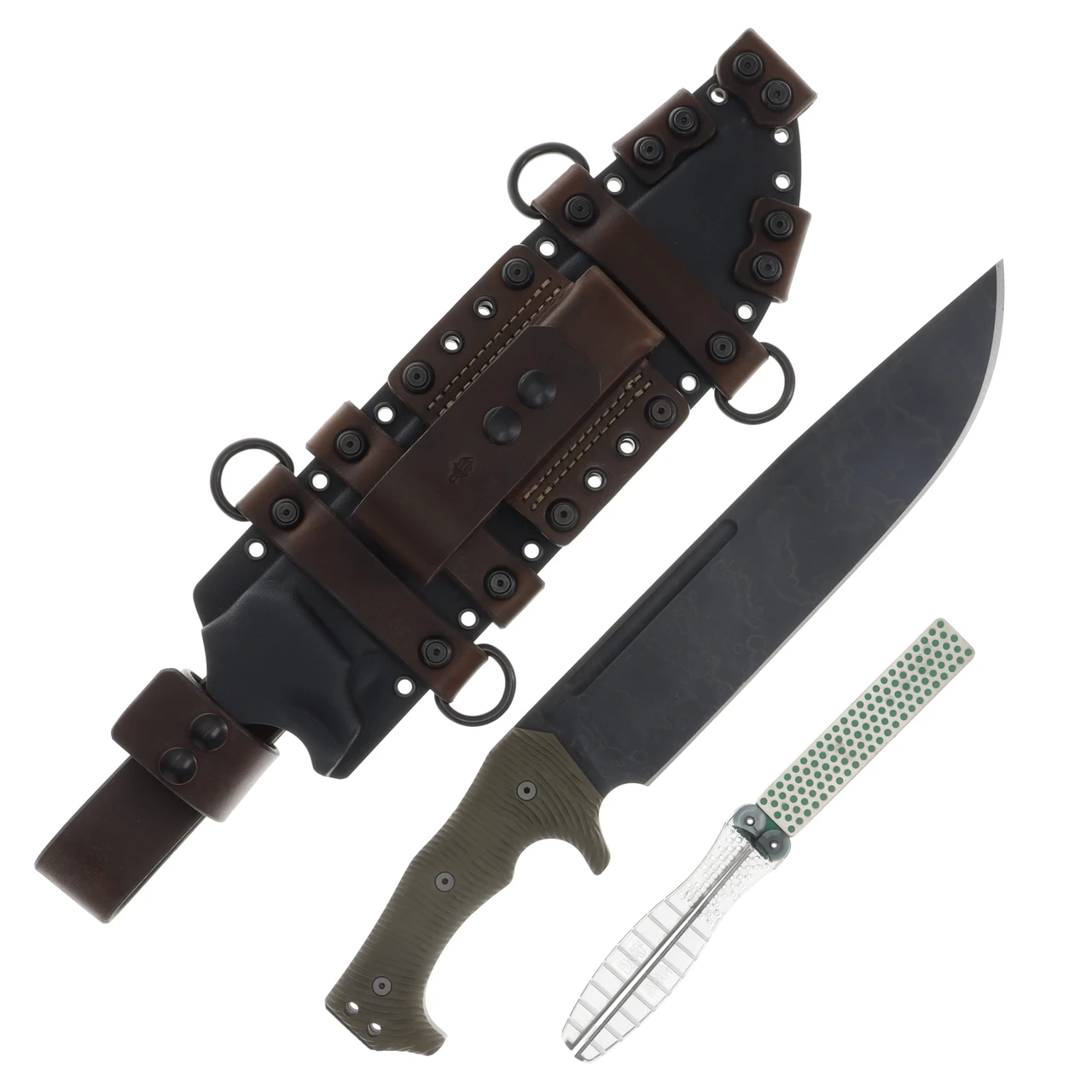 Miller Bros Blades Black Sheath OD Green Handle M-28BSODH