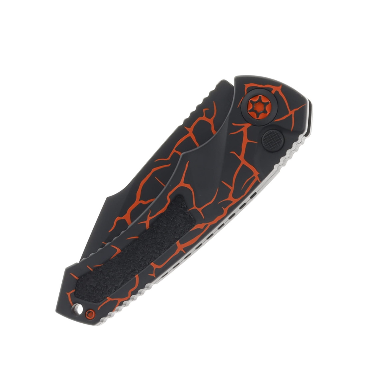 Heretic Pariah Magma Automatic Knife UV Orange Magnacut Drop Point