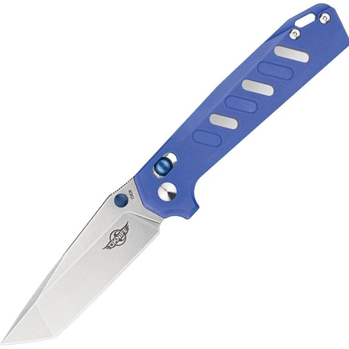 OKNIFE Rubato Rail Lock Folding Pocket Knife Blue-Silver G10 Handle OKNRUBATOBU