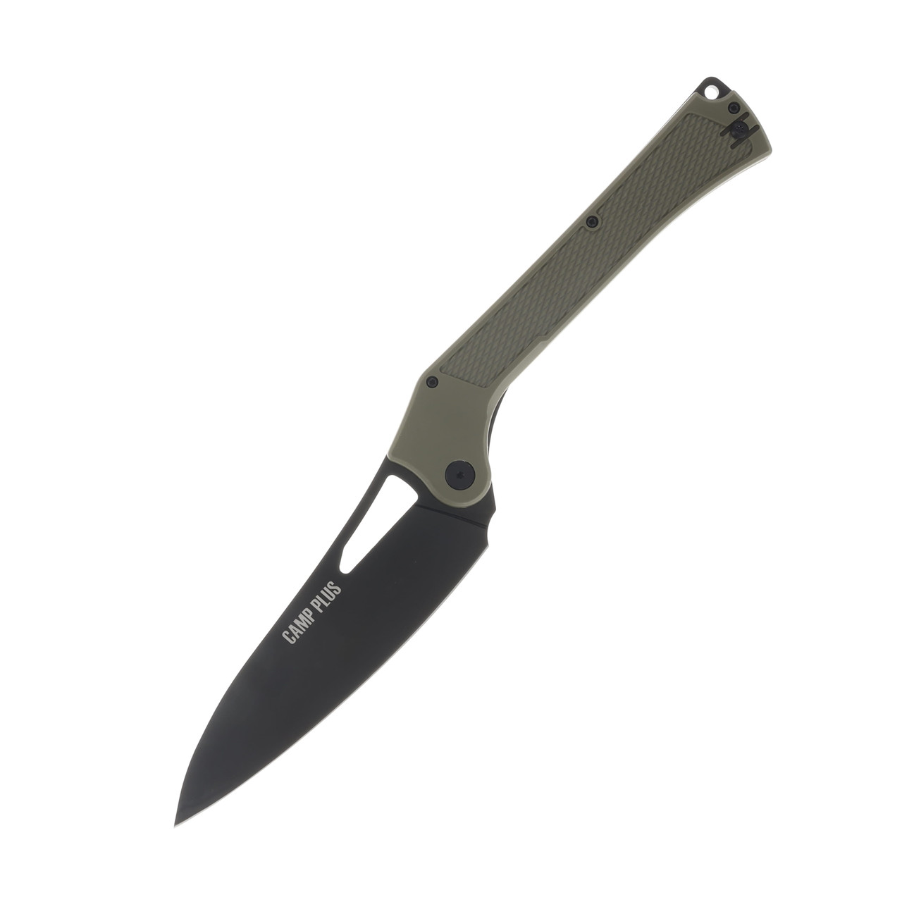 Ontario Camp Plus Large EDC Folding Knife Green GFN Handle Black