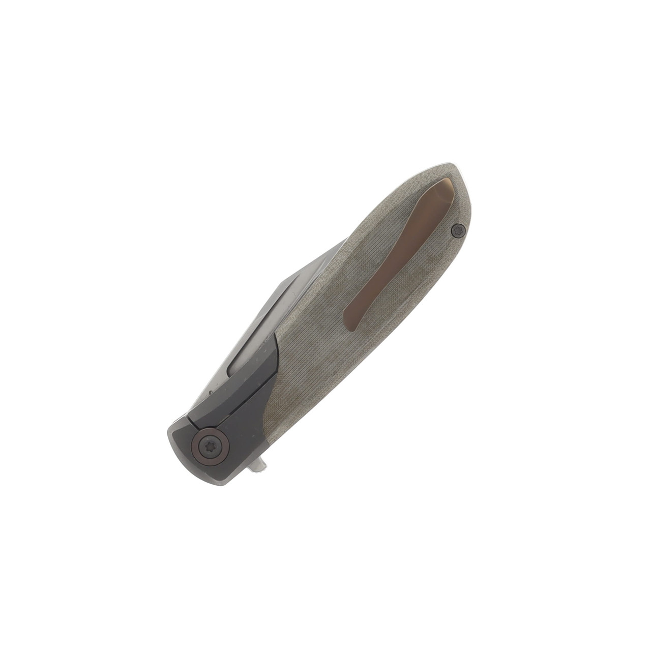 Jack Wolf Knives Scuffle Green 3.52in Plain Stonewash Clip Point